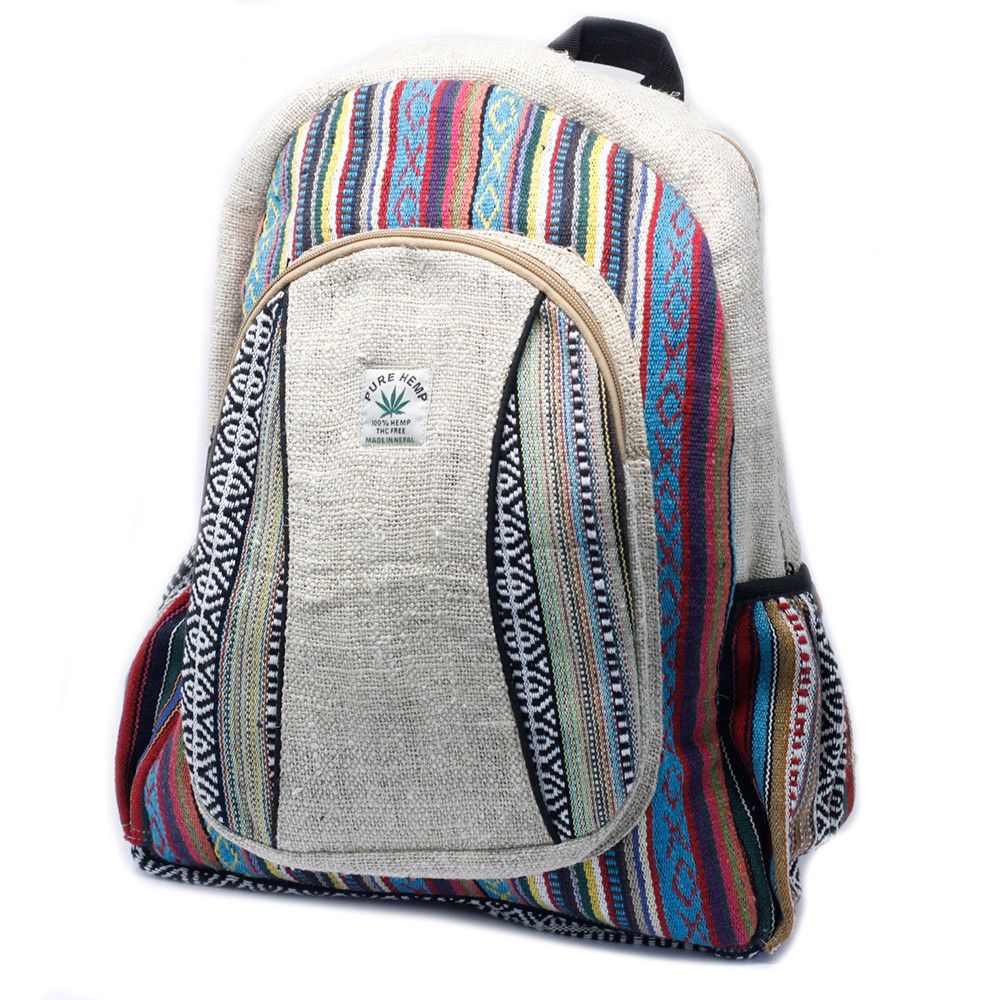 Large Backpack - Hemp & Cotton (assorted)