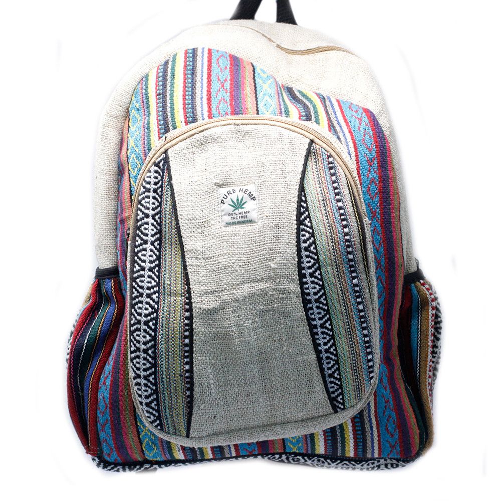 Large Backpack - Hemp & Cotton (assorted)