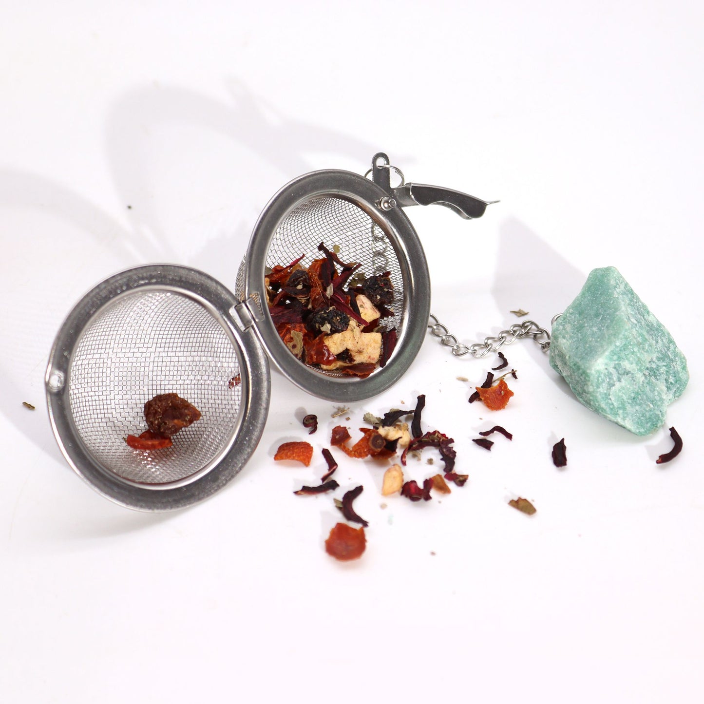 Raw Crystal Gemstone Tea Strainer - Carnelian